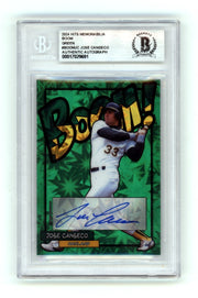 Jose Canseco 2024 Hits Memorabilia BOOM Green #/5 Signed BGS BAS Auto Athletics0