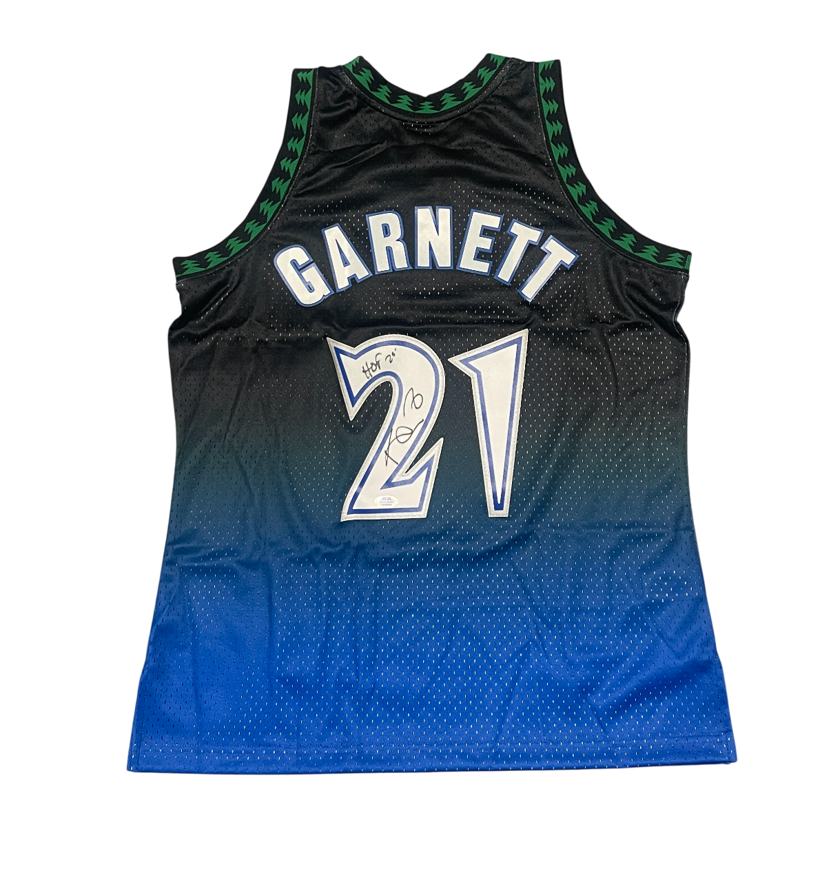 Kevin Garnett Signed Auto M&N Swingman Timberwolves Jersey w/ HOF 2020 PSA COA0