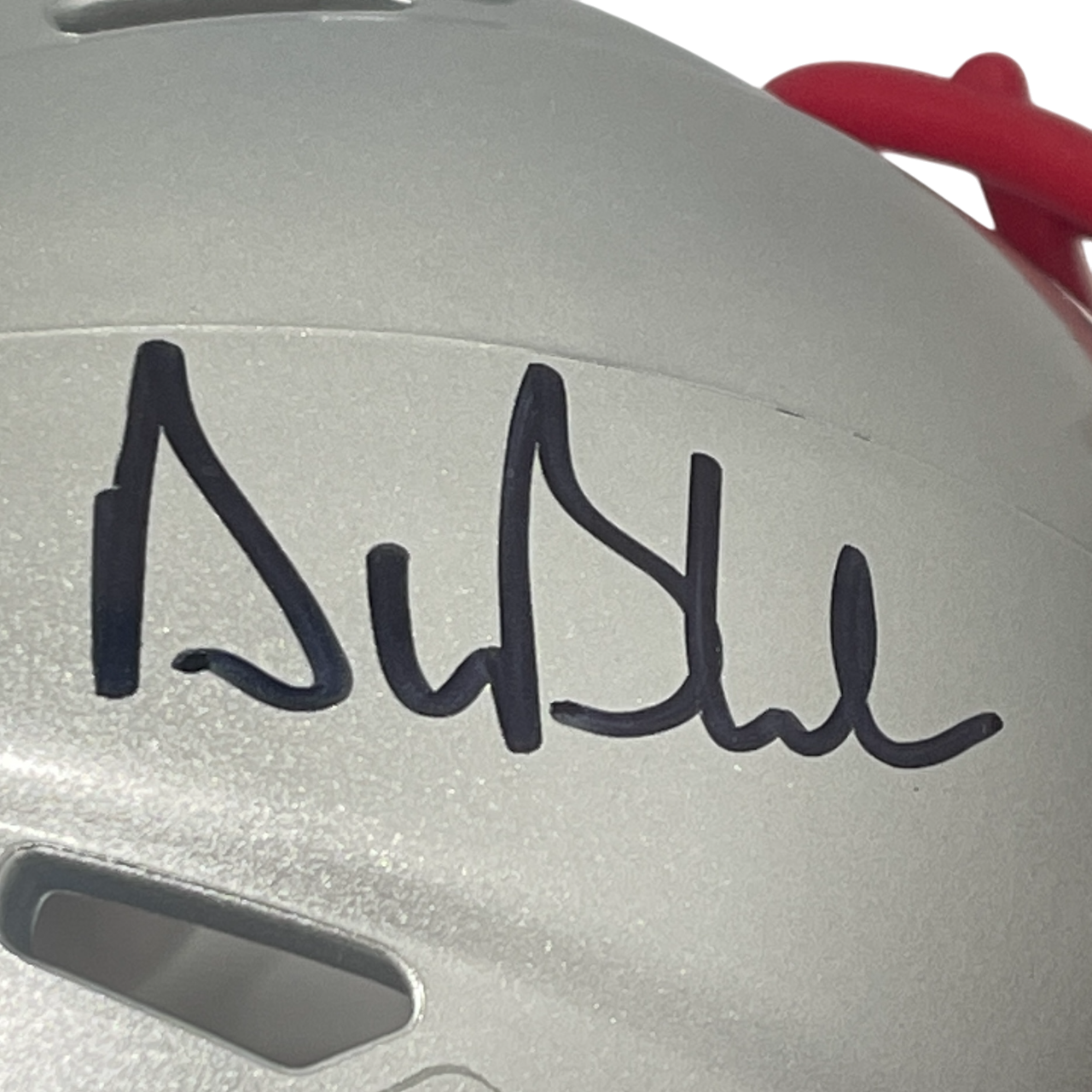Drew Bledsoe Signed New England Patriots Speed Mini Helmet Beckett Wit BAS COA1