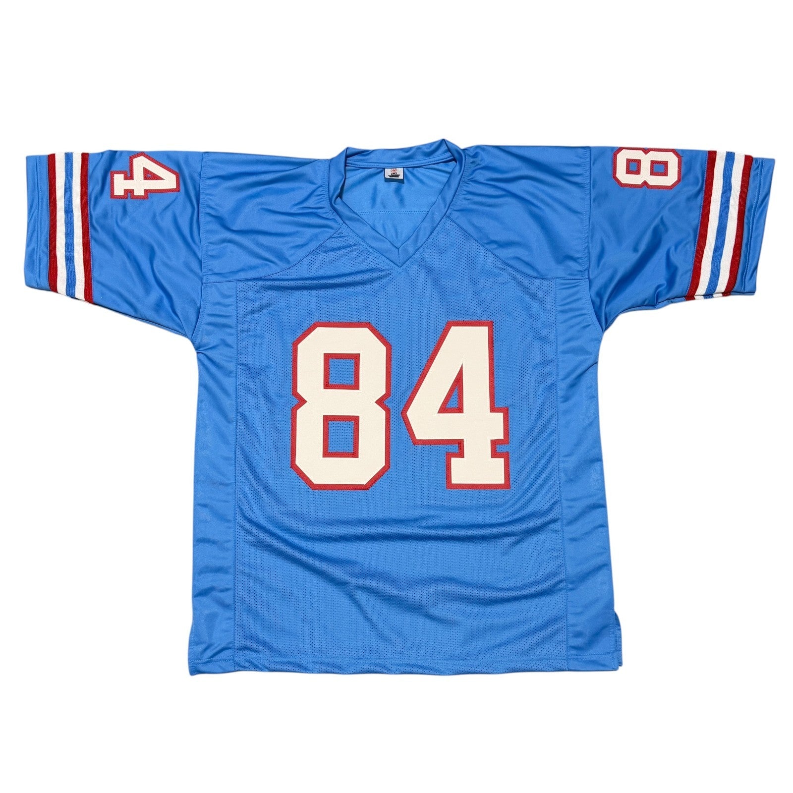 Billy White Shoes Johnson Signed Oilers Custom Jersey w/ 3 Insc JSA Witness COA2