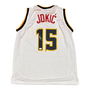 Nikola Jokic Signed Denver Nuggets Custom Jersey Beckett Witness BAS COA0