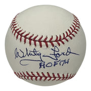 Whitey Ford Signed Autographed ROMLB Baseball w/ HOF 74 Insc STEINER COA Yankees0
