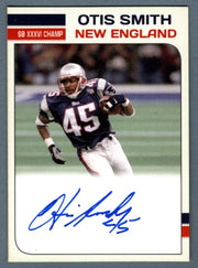 Otis Smith Signed Auto Custom Card LSCM COA New England Patriots0