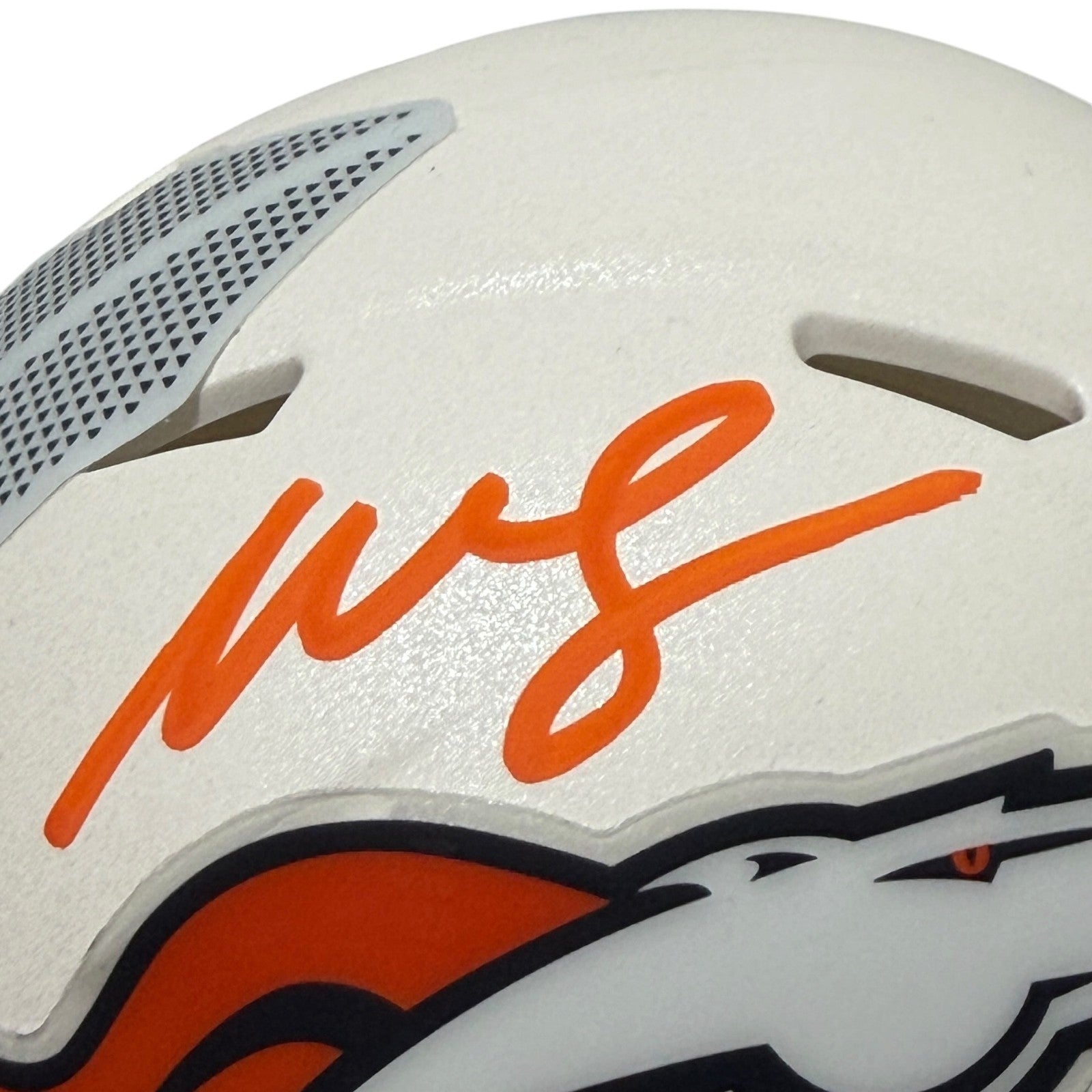 Willis McGahee Signed Denver Broncos Alt White Mini Helmet JSA Wit. COA1