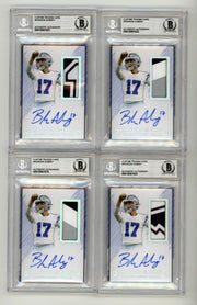 Brandon Aubrey 2023 Hits Memorabilia Silver V RPA Patch Auto RC /17 BGS BAS0