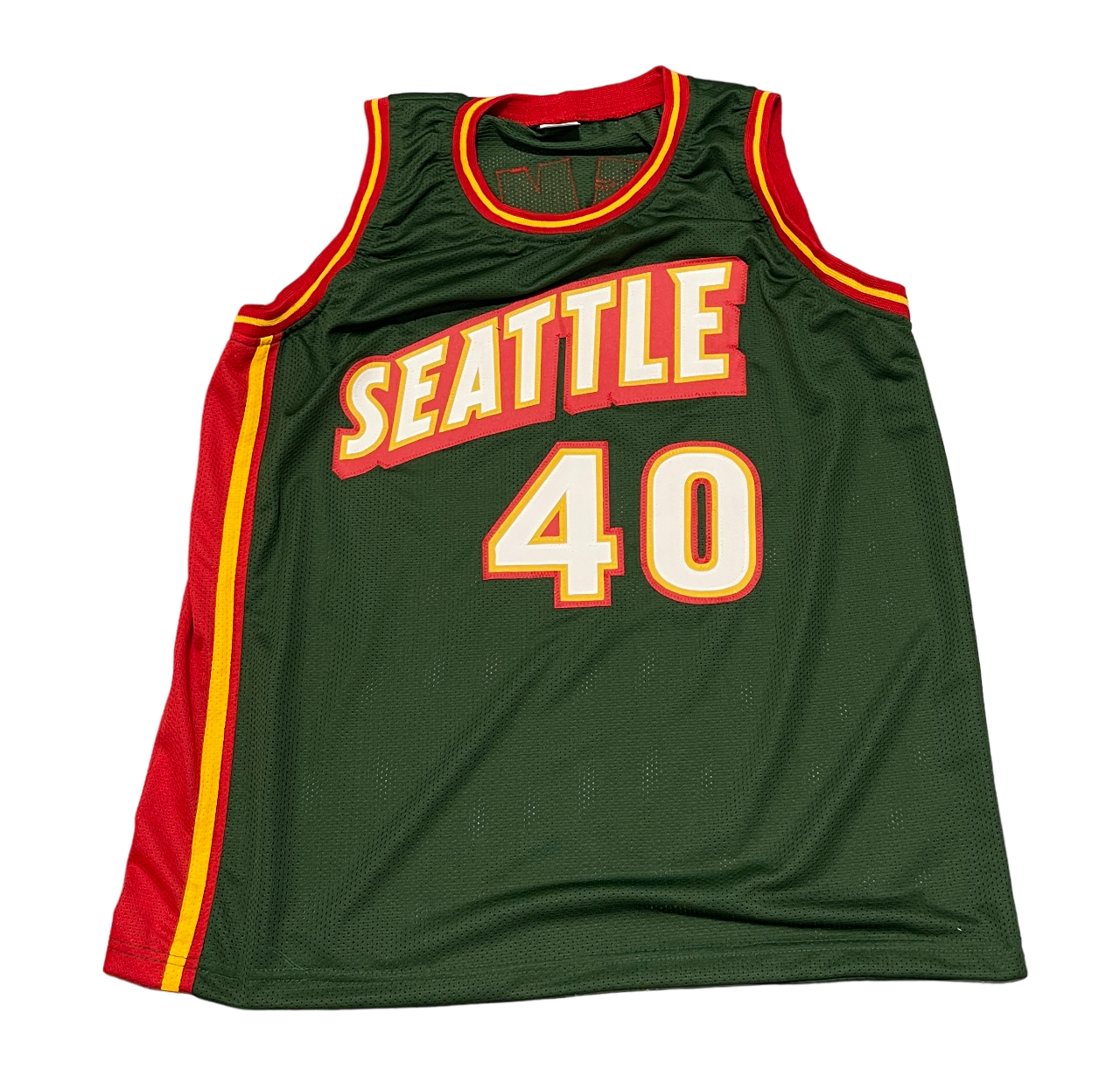 Shawn Kemp Signed Seattle Supersonics Custom Jersey Beckett Witness BAS COA2