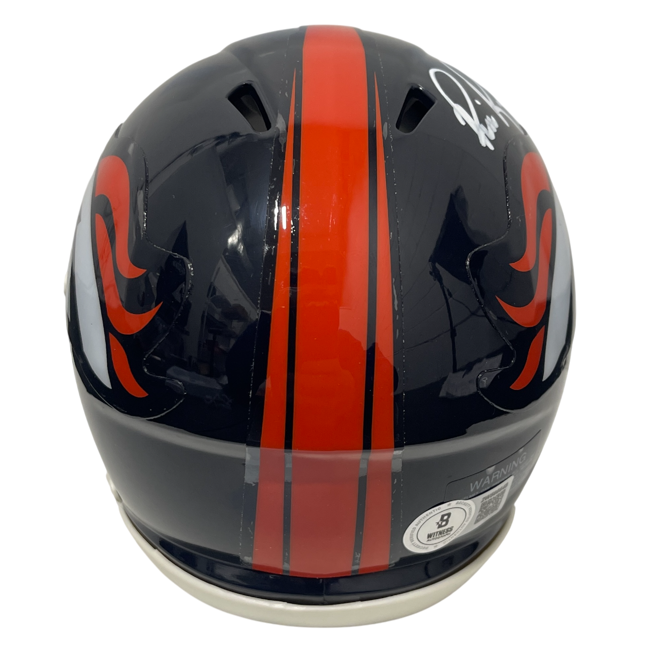Bill Romanowski Signed Broncos Speed Mini Helmet Beckett Witness BAS COA2