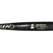 Gary Sheffield Signed Game Used Rawlings Black Bat JSA COA Dodgers A0