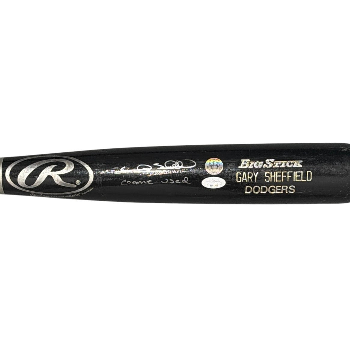 Gary Sheffield Signed Game Used Rawlings Black Bat JSA COA Dodgers A0