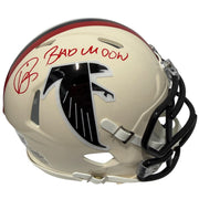Andre Rison Signed Falcons Retro Mini Helmet w/ Bad Moon JSA Witness COA0