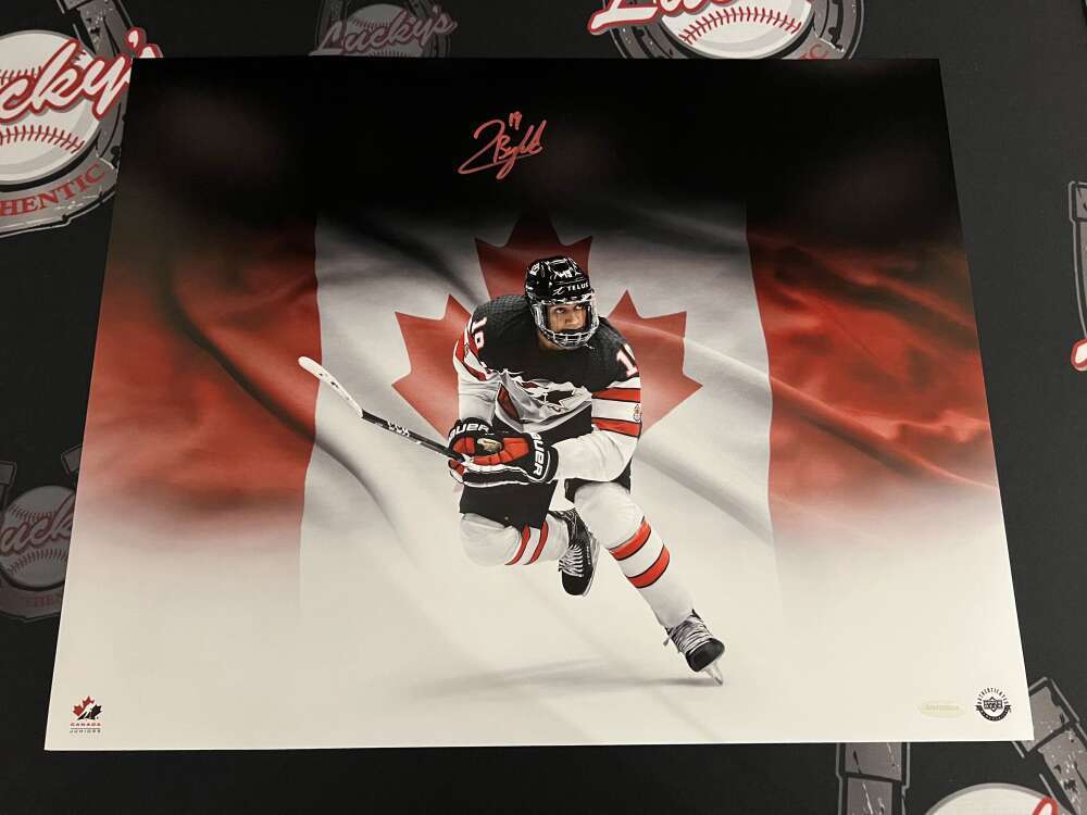 Quinton Byfield Signed Auto 16x20 Photo The Great White North UDA COA Canada0