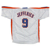 Gregg Jefferies Signed Mets Custom Jersey w/ 2 Insc Beckett Witness BAS COA0
