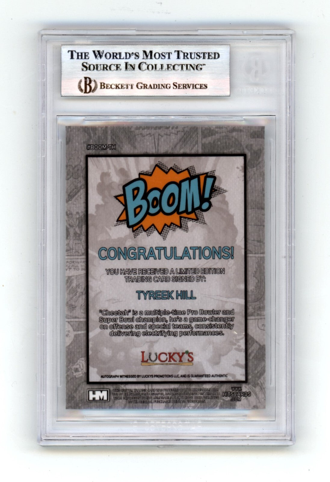 Tyreek Hill 2024 Hits Memorabilia BOOM Silver Signed BGS BAS Auto Dolphins1