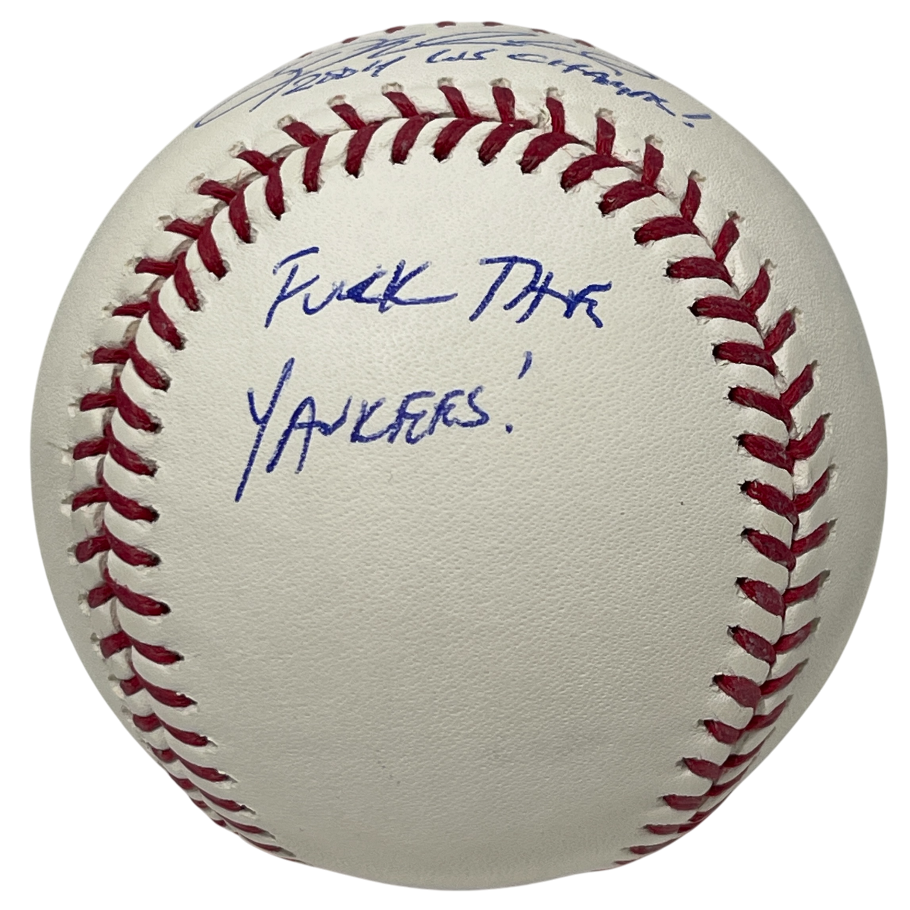 Doug Mientkiewicz Signed ROMLB Baseball w/ 3 Ins Beckett Witness BAS COA2