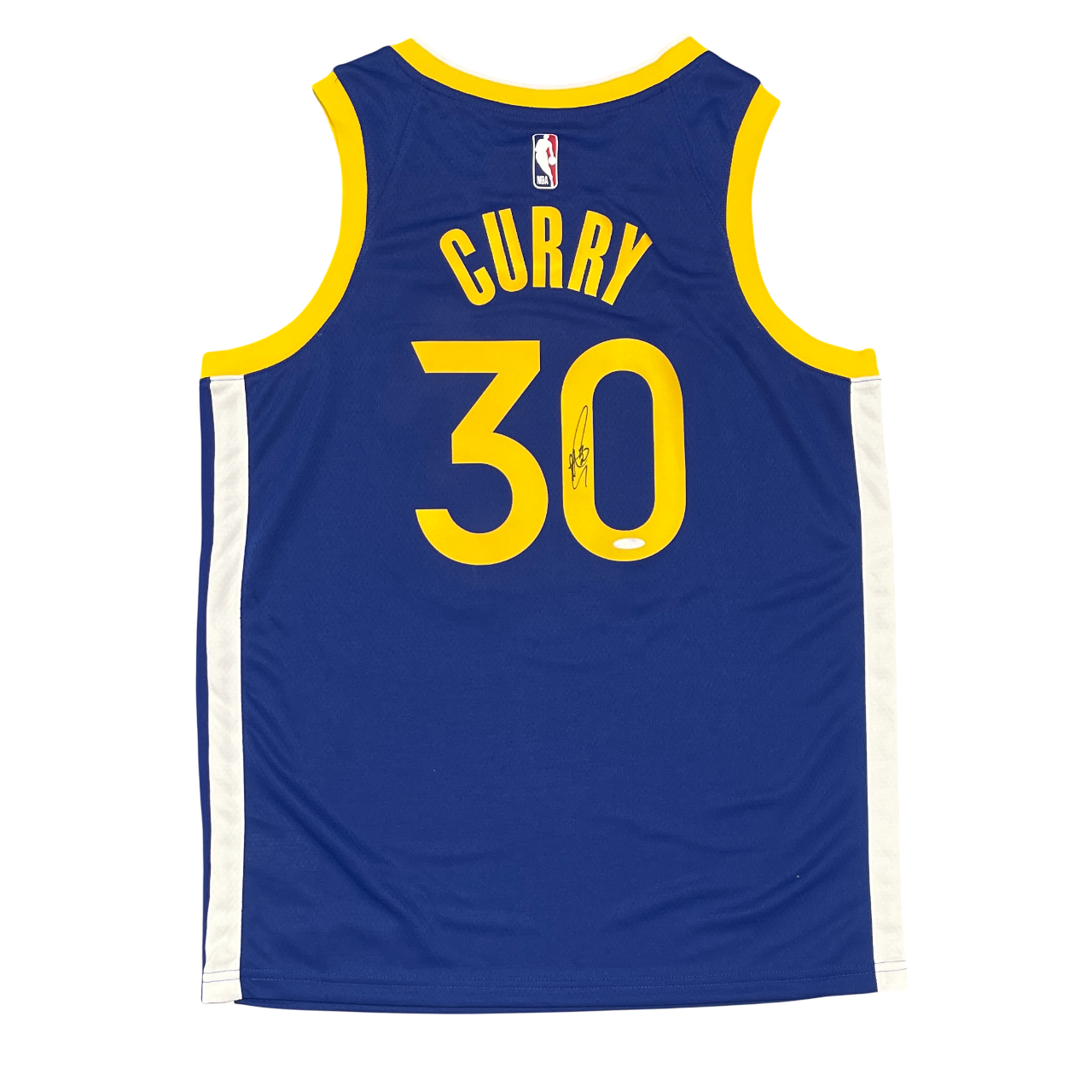 Stephen Curry Signed GS Warriors Nike Swingman Blue Jersey Upper Deck UDA COA0