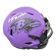 Trey Hendrickson Signed Baltimore Ravens Rave Mini Helmet JSA Witness COA0