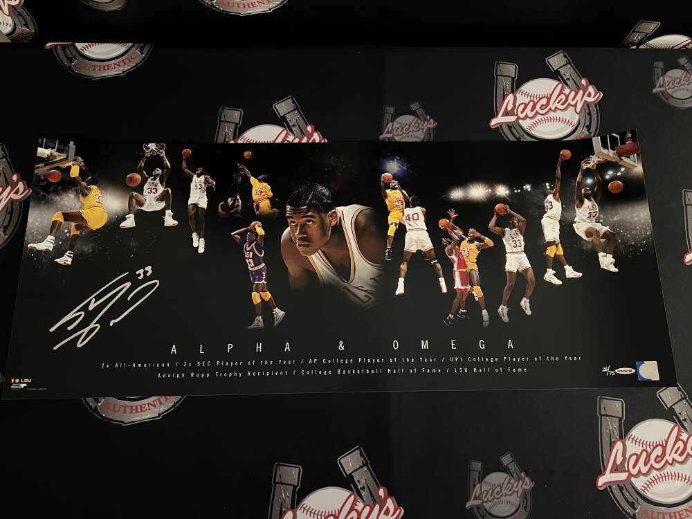 Shaquille O'Neal Shaq Signed Auto 36x15 Photo "Alpha & Omega" 28/75 UDA COA LSU0