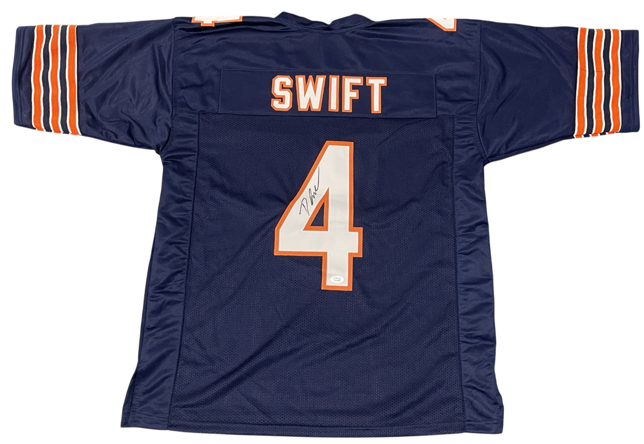 D'Andre Swift Signed Autographed Chicago Bears Custom Jersey JSA WIT COA0