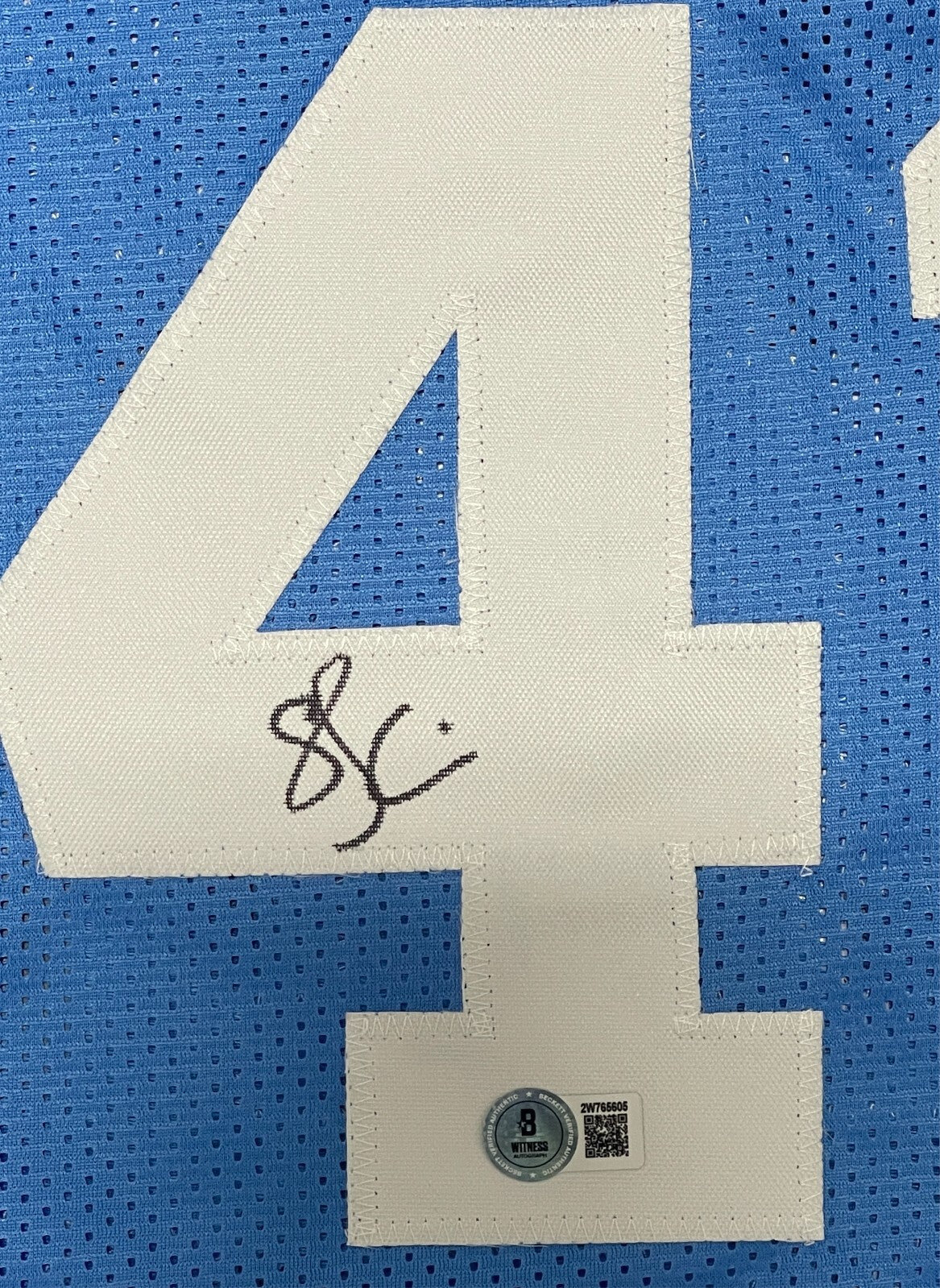 Sam Perkins Signed North Carolina UNC Custom Jersey Beckett Witness BAS COA1