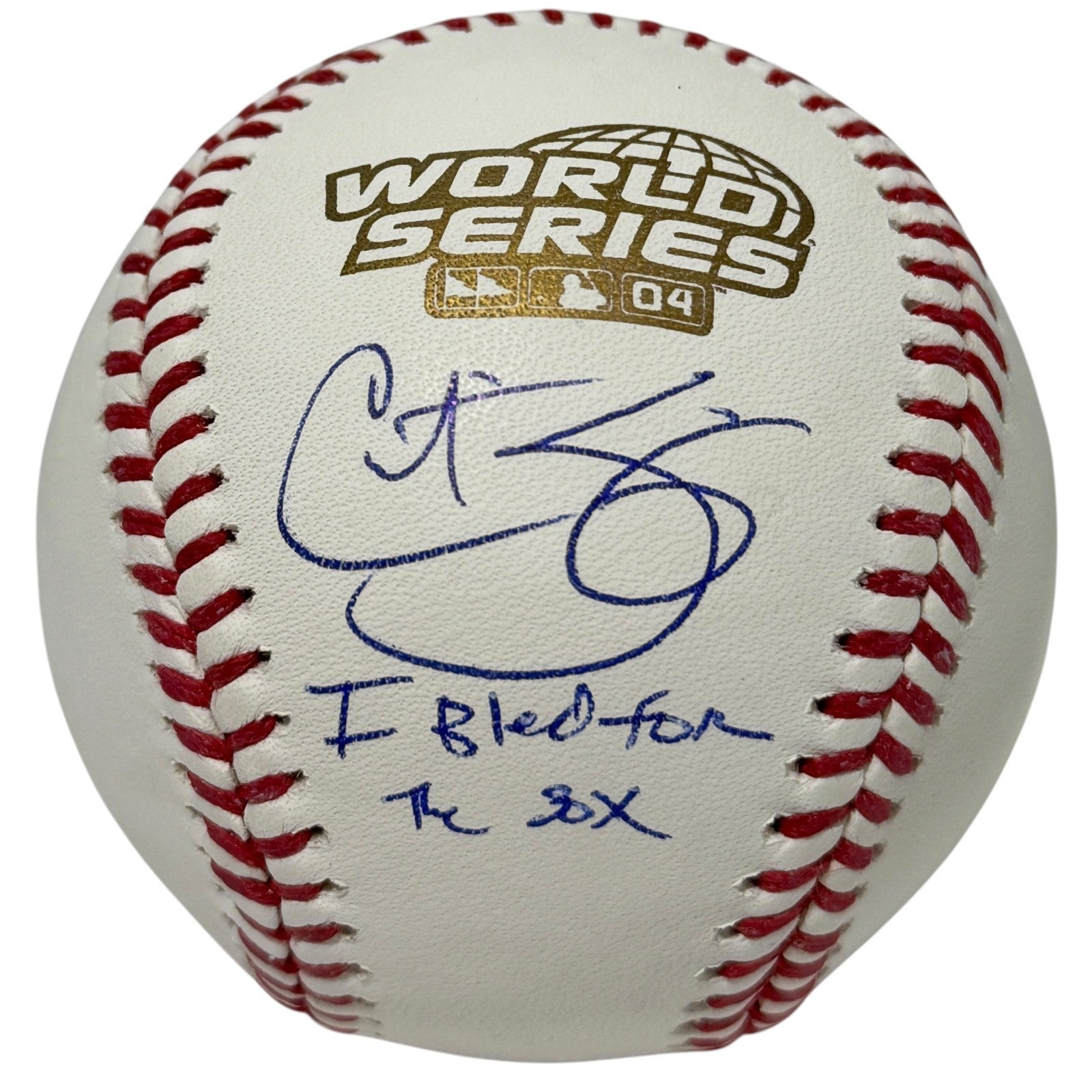 Curt Schilling Signed 04 World Series Baseball w/ I Bled for the Sox JSA Wit COA0