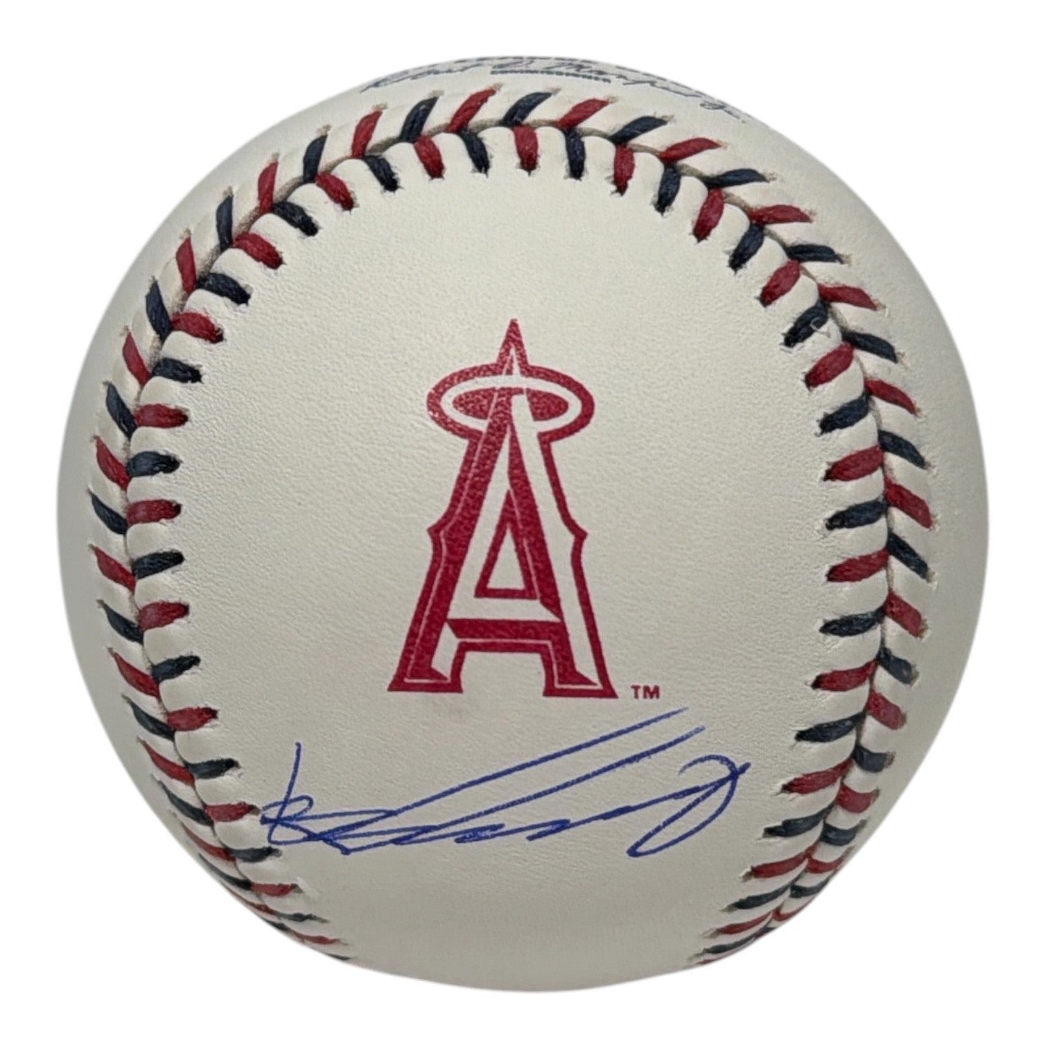 Vladimir Guerrero Signed Autographed LA Angels Logo Baseball JSA Witness COA0