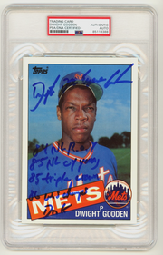 Doc Gooden 1985 Topps 5x7 Oversized RC Signed w/ Full Name 6 Insc PSA Auth Auto0