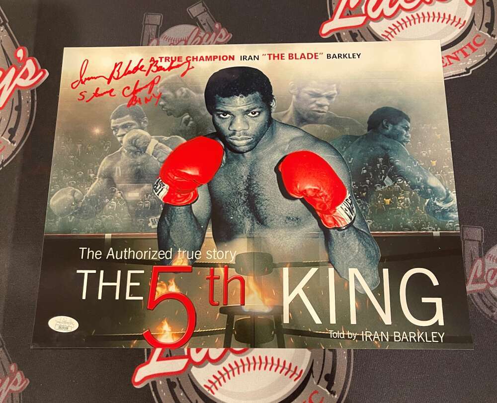 Iran Barkley Signed Autographed 11x14 Photo JSA COA w/ 2 Inscription0