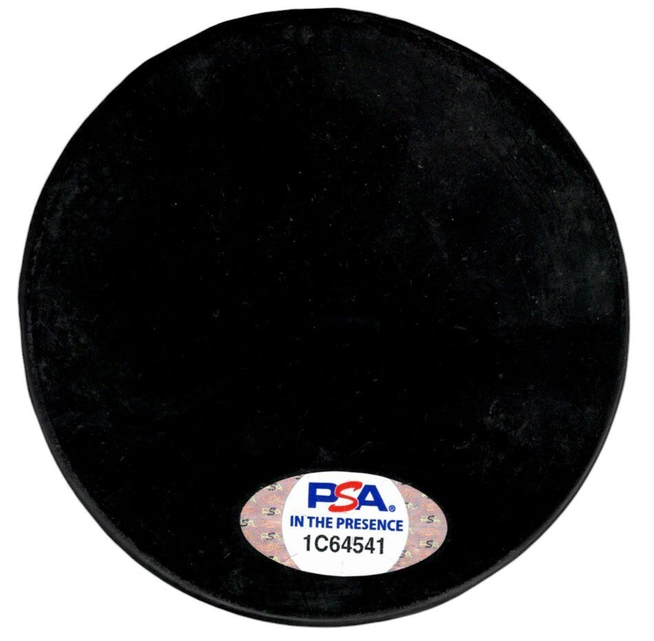 Denis Potvin Signed Hall of Fame Induction Puck w/ HOF 91 PSA ITP COA Islanders1