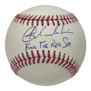 Joba Chamberlain Signed ROMLB Baseball w/ F**k The Red Sox JSA Witness COA0