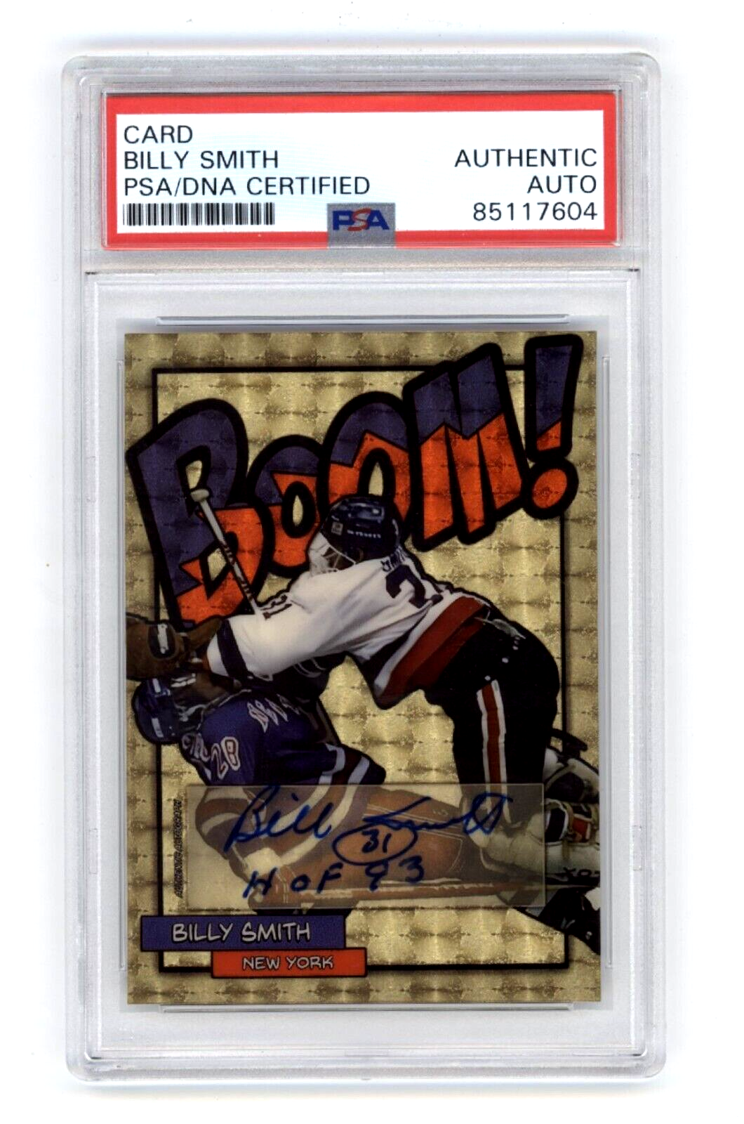 Billy Smith 2024 Hits Memorabilia BOOM Super #1/1 Signed PSA Auto HOF 93 Insc.0