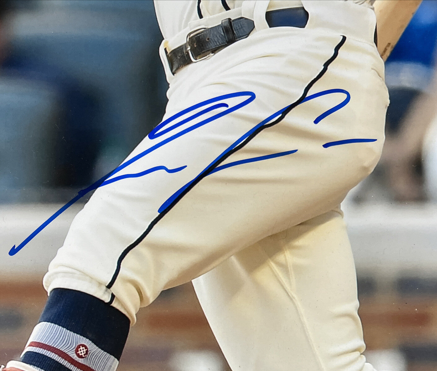Ronald Acuna Jr Signed Framed 16x20 Photo Braves Beckett Witness BAS COA #11