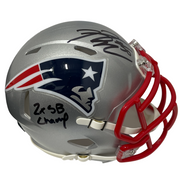 Rob Ninkovich Signed Patriots Speed Mini Helmet w/ 2x SB Champ Beckett W BAS COA0