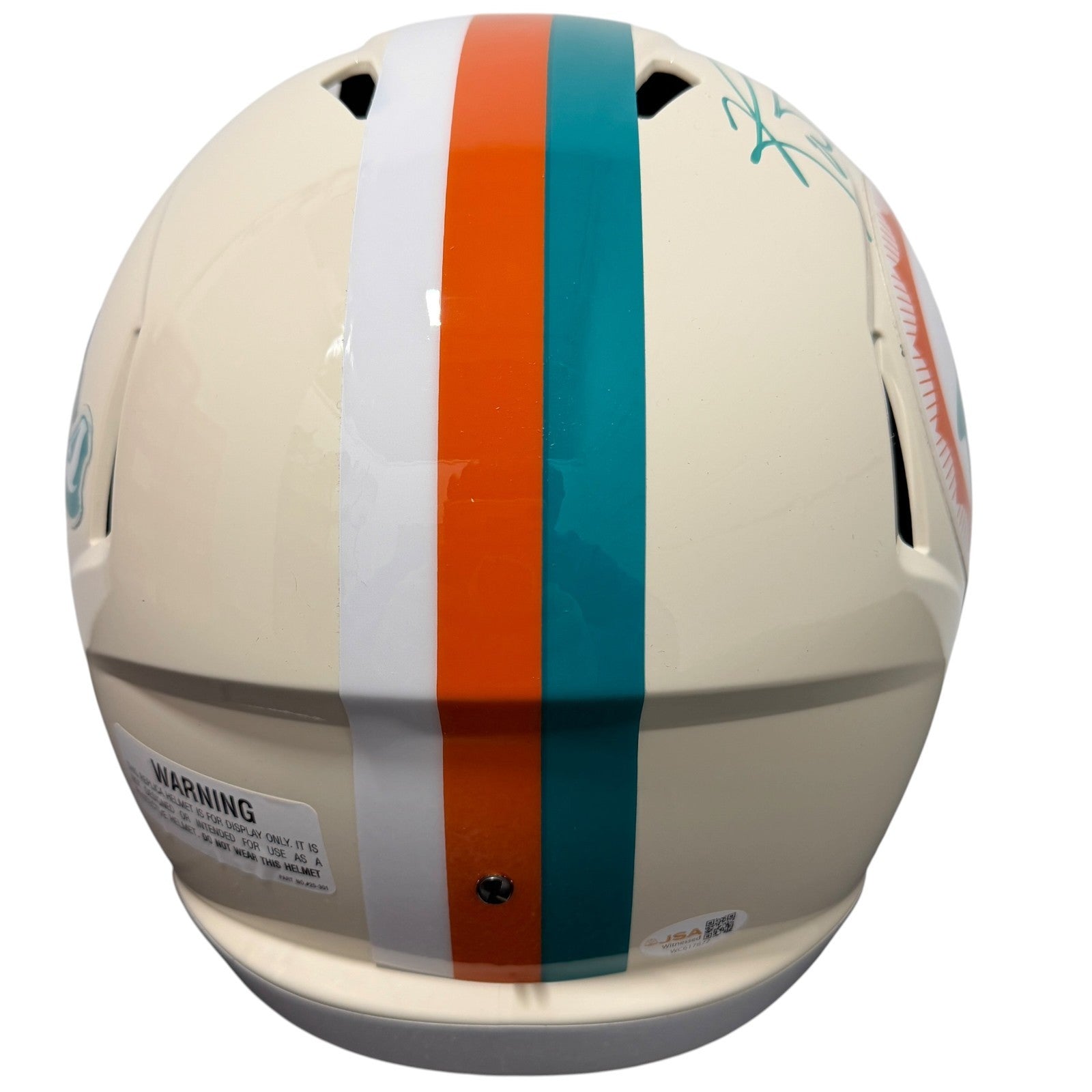 Ricky Williams Signed Dolphins Retro FS Full Size Helmet w/ Weed Inscs JSA W COA3