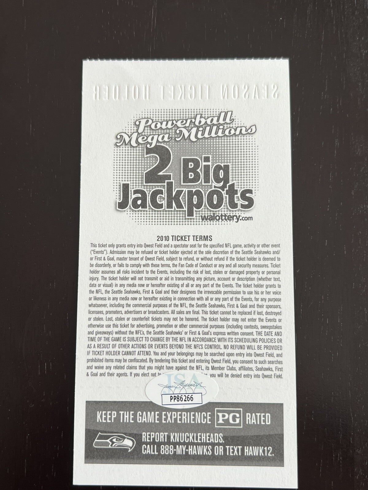 NaVorro Bowman Signed NFL Debut 1st Game Season Ticket 9/12/10 JSA W COA 49ers1