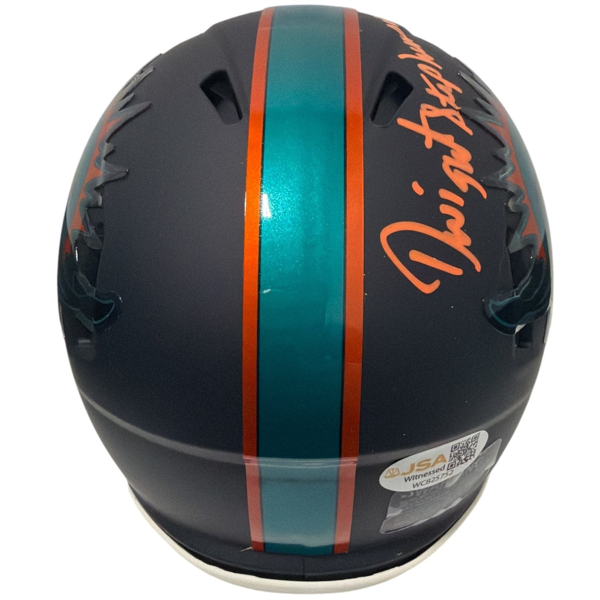Dwight Stephenson Signed Dolphins Rivalries Mini Helmet w HOF 98 JSA Witness COA3
