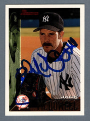 Jack McDowell Signed 1995 Bowman Baseball #418 LSCM COA New York Yankees0