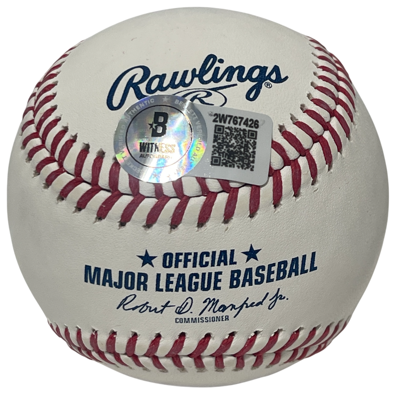 Lee Smith Signed ROMLB Baseball w/ HOF 2019 Beckett Witness BAS COA1