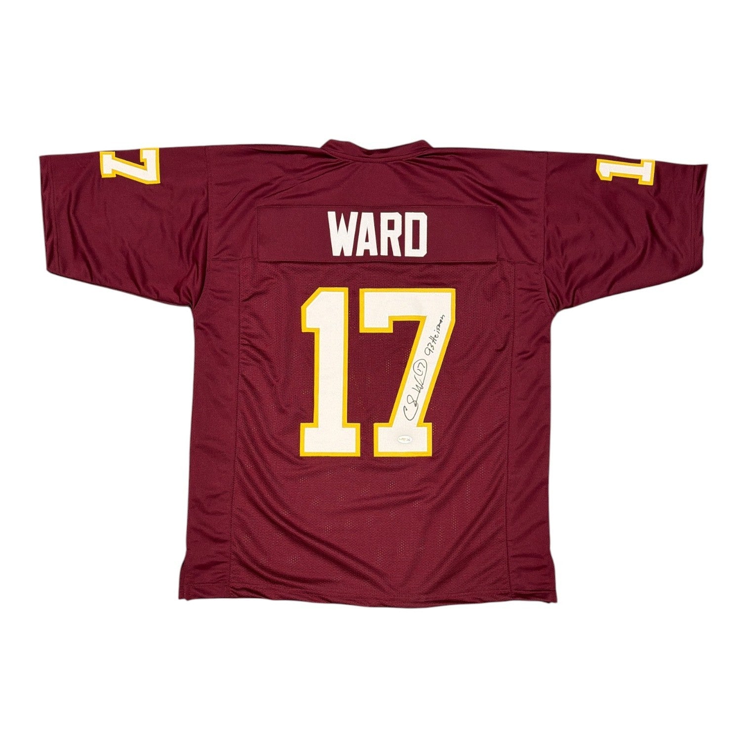 Charlie Ward Signed Florida State Custom Jersey w/ 93 Heisman JSA Witness COA0