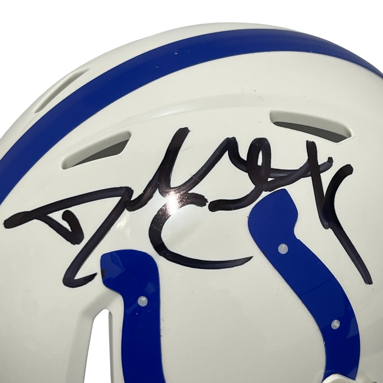 Dallas Clark Signed Indianapolis Colts TB Mini Helmet Beckett Witness BAS COA1