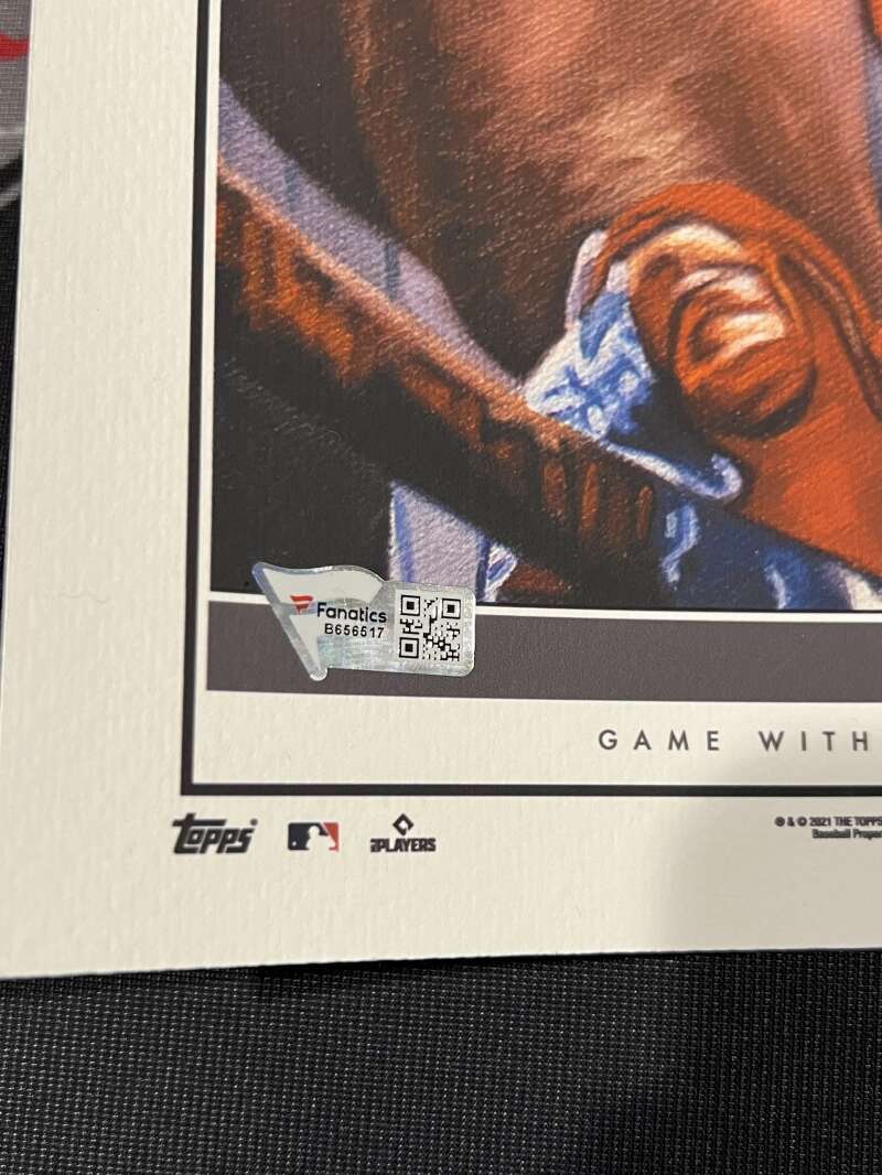 Pete Alonso Signed Auto Topps Game within the Game Art Print #10/99 Fanatics COA2