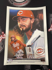 Jonathan India Signed Auto 10x14 Topps Game within the Game Print /99 PSA COA0