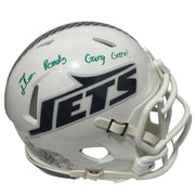D'Angelo Ponds Signed New York Jets Salute Mini Helmet w/ Gang Green JSA Wit COA0