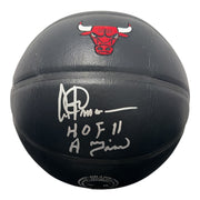 Artis Gilmore Signed Bulls Premier Black Basketball w/ 2 Ins JSA Witness COA HOF0