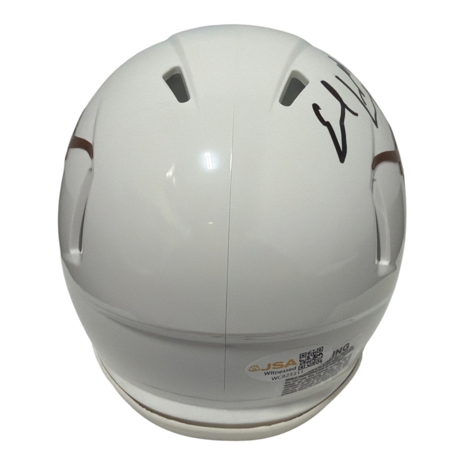 Earl Campbell & Ricky Williams Signed Texas Mini Helmet w/ HT Insc JSA Wit COA3