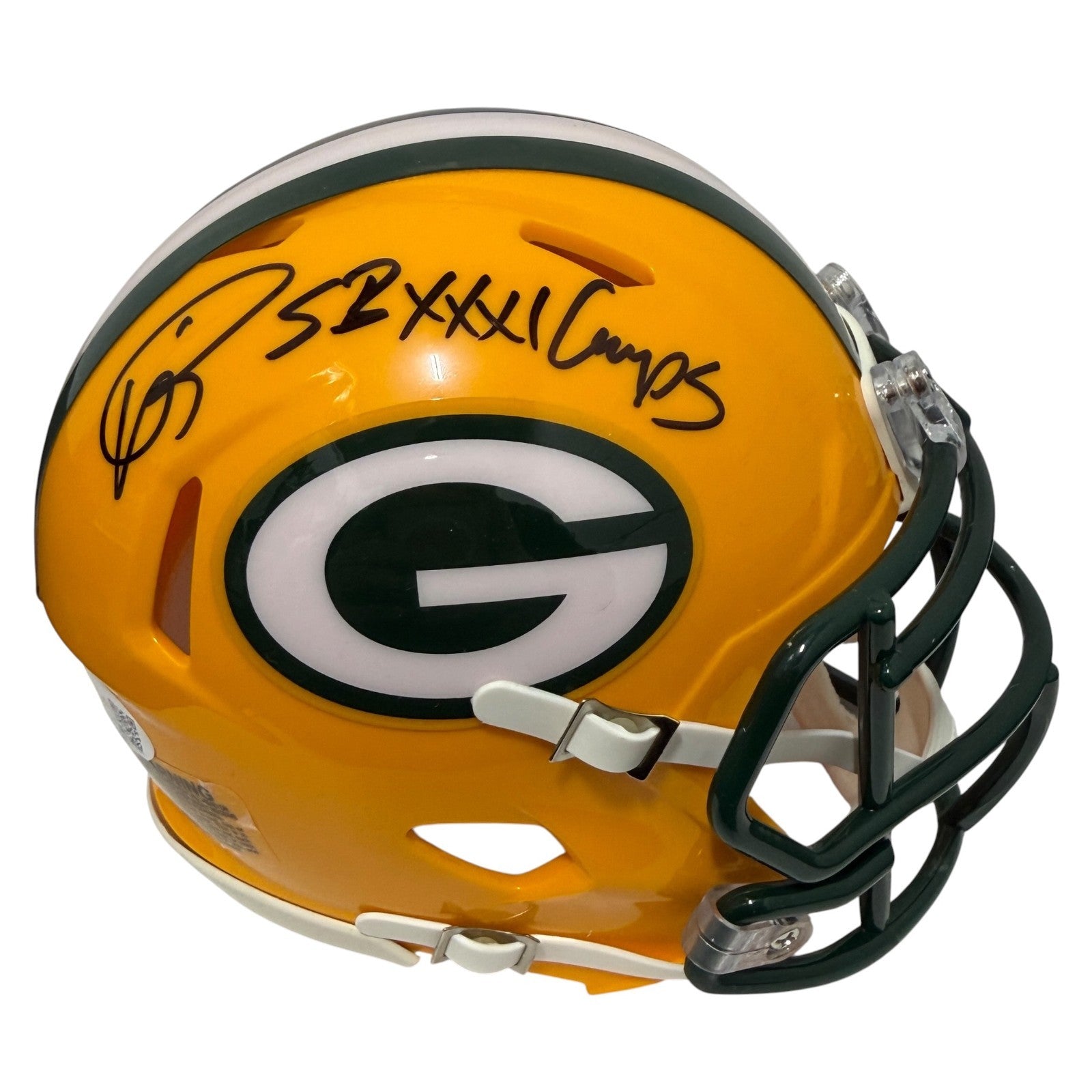Andre Rison Signed Packers Speed Mini Helmet w/ SB XXXI Champ JSA Witness COA0