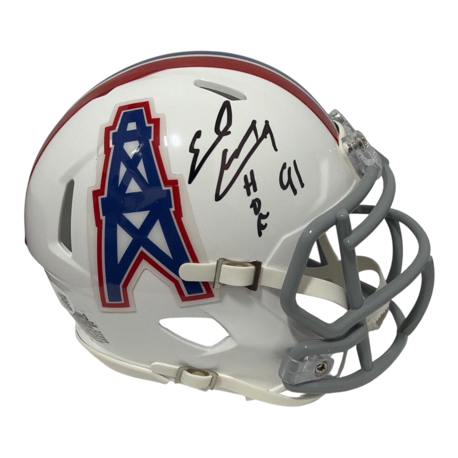 Earl Campbell Signed Houston Oilers TB Mini Helmet w/ HOF 91 JSA Witness COA0