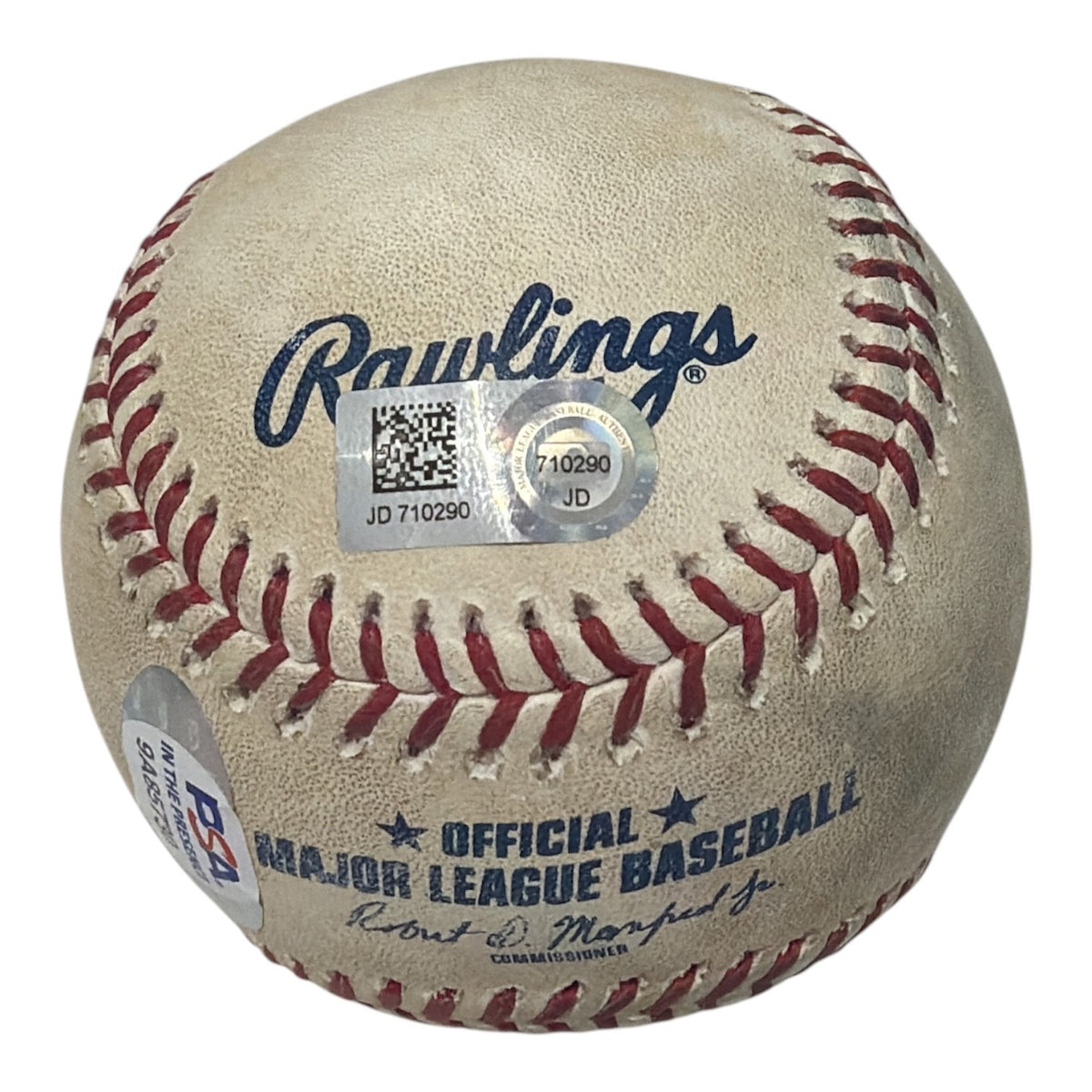 Jonathan India Signed Game Used MLB Debut Baseball 4/1/21  Insc ROY MLB PSA COA4