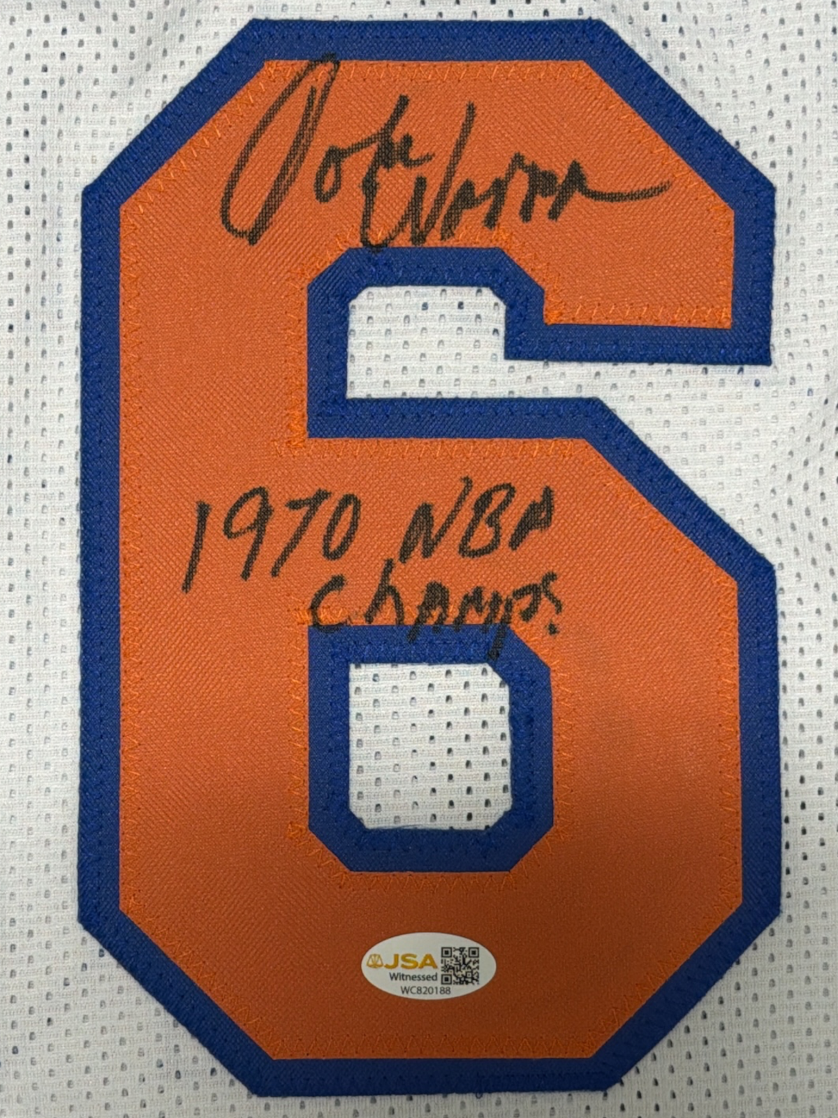 John Warren Signed New York Knicks Custom Jersey w/ 1970 NBA Champs JSA Wit COA1