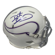 Daunte Culpepper Signed Minnesota Vikings ALT White Mini Helmet JSA Witness COA0