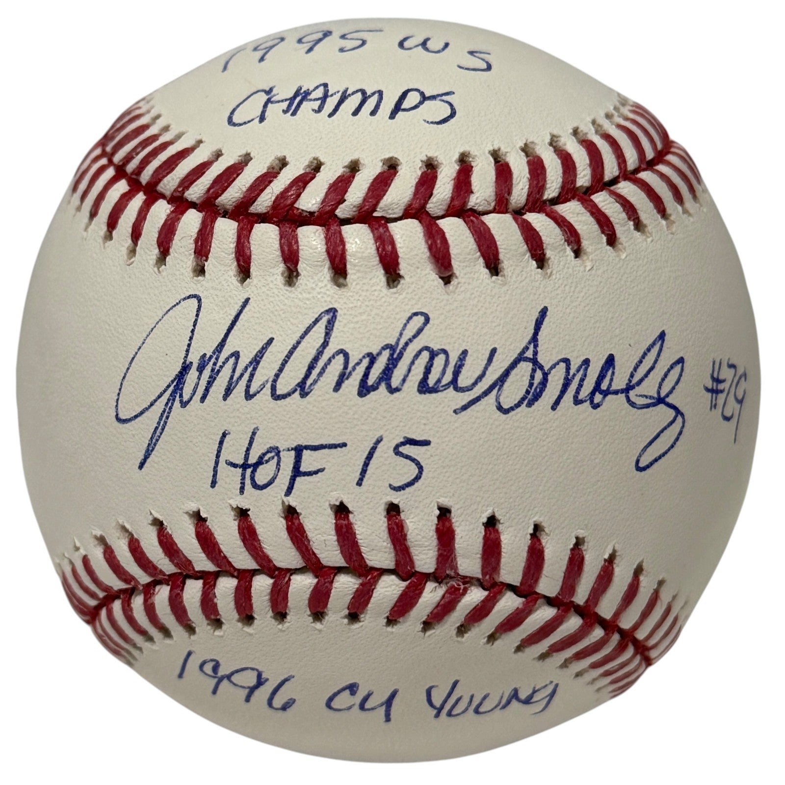 John Smoltz Signed Autographed ROMLB Baseball w/ Full Name + 3 Insc JSA COA0